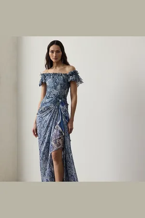Ralph Lauren Robe de soirée Ivanna fleurie en gaze
