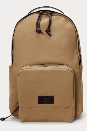 Ralph Lauren Sac à dos en toile et finition en cuir