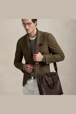 Ralph Lauren Sacoche en cuir chagrin