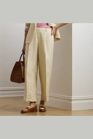 Ralph Lauren Pantalon large en sergé de lin mélangé