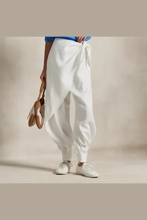 Ralph Lauren Pantalon large portefeuille fuselé lin