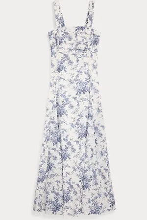 Ralph Lauren Robe à motif fleuri en seersucker