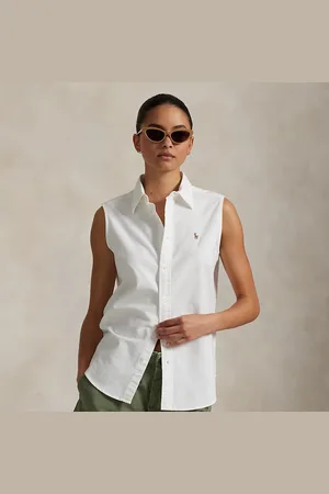 Ralph Lauren Chemise sans manches en coton Oxford