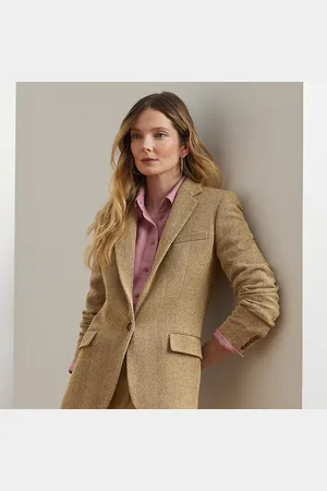 Ralph Lauren Blazer en coton mélangé à chevrons