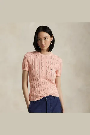 Ralph Lauren Pull torsadé à manches courtes en coton