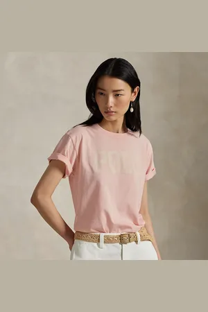 Ralph Lauren T-shirt col rond logo jersey de coton