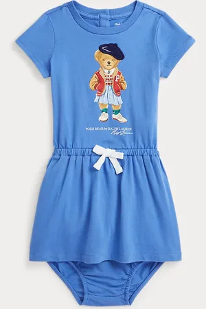 Ralph Lauren Robe & bloomer Polo Bear jersey de coton