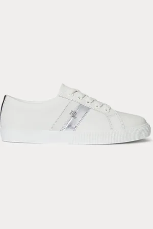 Ralph Lauren Baskets Janson II en cuir métallisé