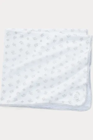 Ralph Lauren Couverture en coton motif Polo Bear