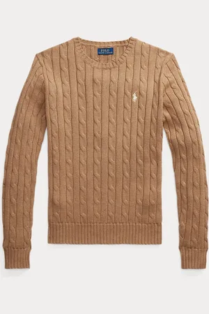 Ralph Lauren Pull torsadé à col rond en coton