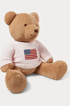 Ralph Lauren Grand ourson Polo Bear à pull drapeau