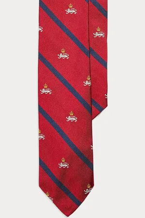 Ralph Lauren Cravate club étroite reps de soie rayé