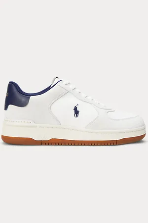 Ralph Lauren Baskets Masters Court à pans en daim