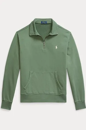 Ralph Lauren Sweat demi-zippé en coton bouclé