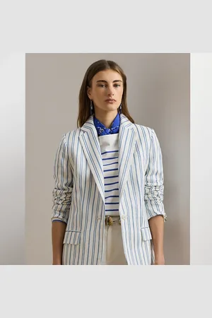 Ralph Lauren Blazer rayé en lin mélangé