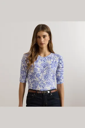 Ralph Lauren T-shirt fleuri en jersey flammé