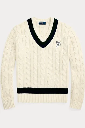 Ralph Lauren Pull de cricket brodé en coton mélangé