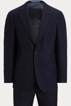 Ralph Lauren Costume Polo ajusté en laine milleraies