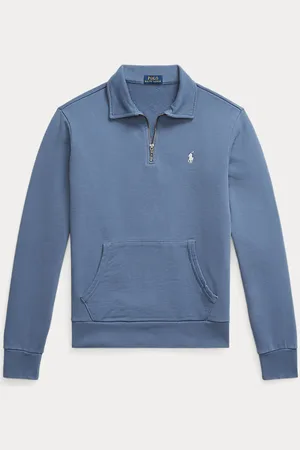 Ralph Lauren Sweat demi-zippé en coton bouclé