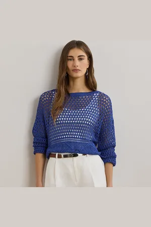 Ralph Lauren Pull en pointelle de lin mélangé