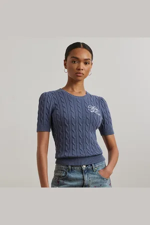 Ralph Lauren Pull torsadé à manches courtes en coton