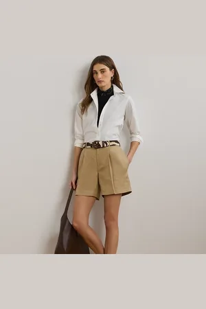 Ralph Lauren Short à pinces en sergé de lin mélangé
