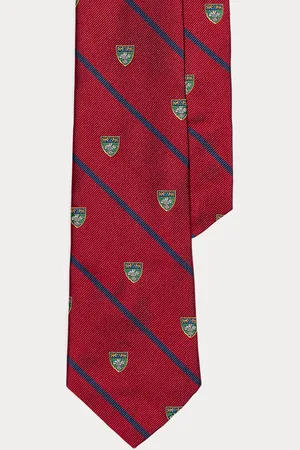 Ralph Lauren Cravate club étroite reps de soie rayé