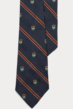 Ralph Lauren Cravate club vintage en reps de soie