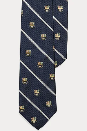 Ralph Lauren Cravate club rayée en reps de soie