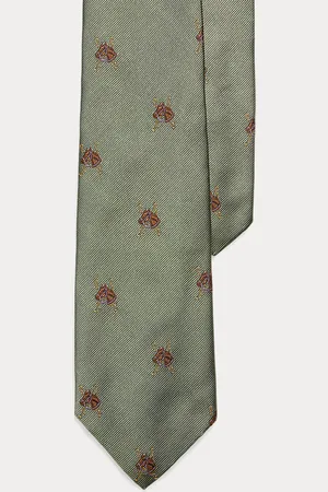 Ralph Lauren Cravate motif équestre sergé de soie