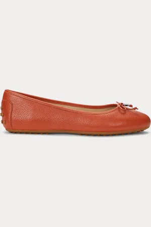 Ralph Lauren Ballerines Jayna en cuir chagrin