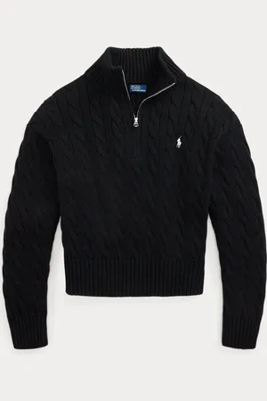 Ralph Lauren Pull demi-zippé en coton torsadé