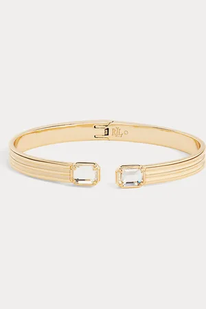 Ralph Lauren Bracelet manchette côtelé plaqué or