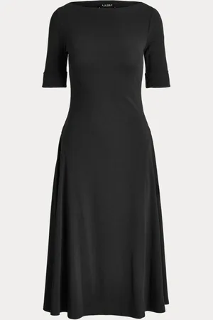 Ralph Lauren Robe mi-longue en coton stretch côtelé