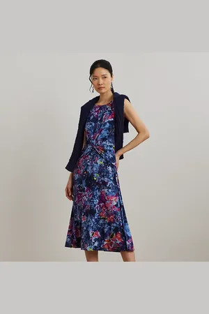 Ralph Lauren Robe à devant torsadé et motif en jersey