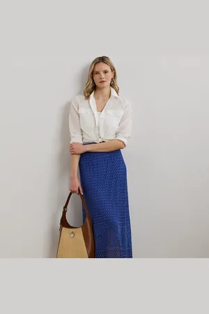 Ralph Lauren Jupe-pull en pointelle de lin mélangé