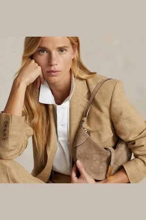 Ralph Lauren Sac Mini Shoulder Polo ID en daim