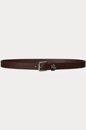 Ralph Lauren Ceinture fine passant à logo en cuir