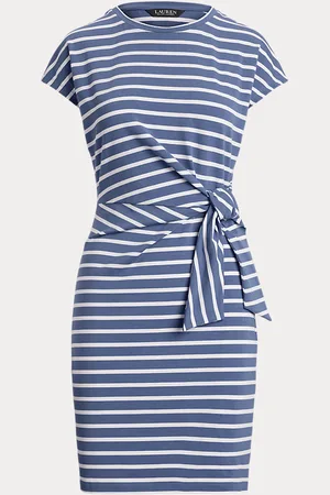 Ralph Lauren Robe rayée à nouer en jersey
