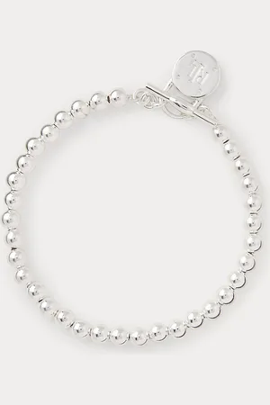 Ralph Lauren Bracelet flexible perlé en argent