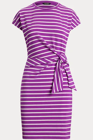 Ralph Lauren Robe rayée à nouer en jersey