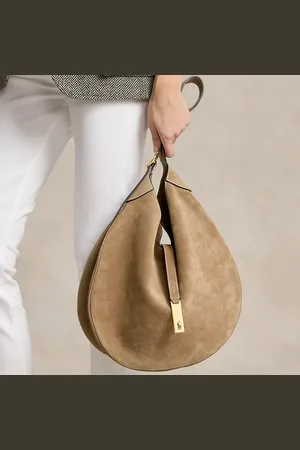 Ralph Lauren Grand sac Shoulder Polo ID en daim