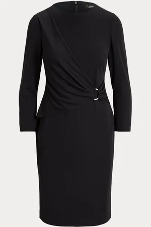 Ralph Lauren Robe rayée à manches trois-quarts