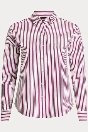 Ralph Lauren Grandes Tailles - Chemise rayée Classic Fit en popeline