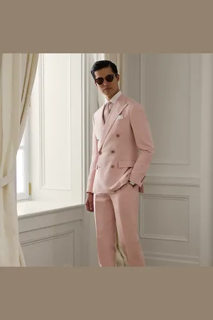 Ralph Lauren Pantalon Gregory fait main soie et lin