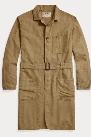Ralph Lauren Manteau rayé en lin et coton