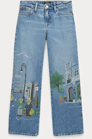 Ralph Lauren Jean droit taille haute Polo Bear