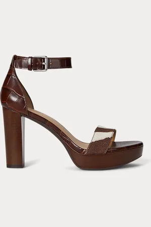 Ralph Lauren Sandales Sylvia gaufrées à motif zébré