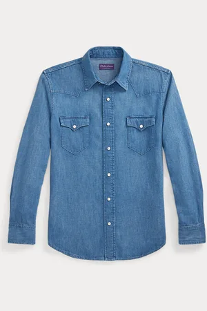 Ralph Lauren Chemise western en denim de coton et lin