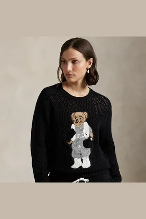 Ralph Lauren Pull col rond Polo Bear en coton